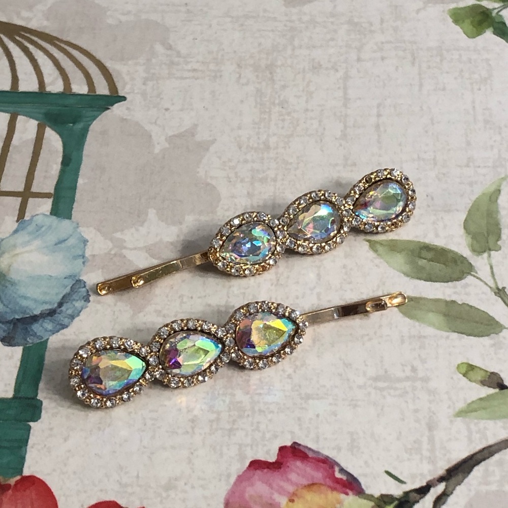 Rhinestone Bobby Pin Hair Accessories Set of 2